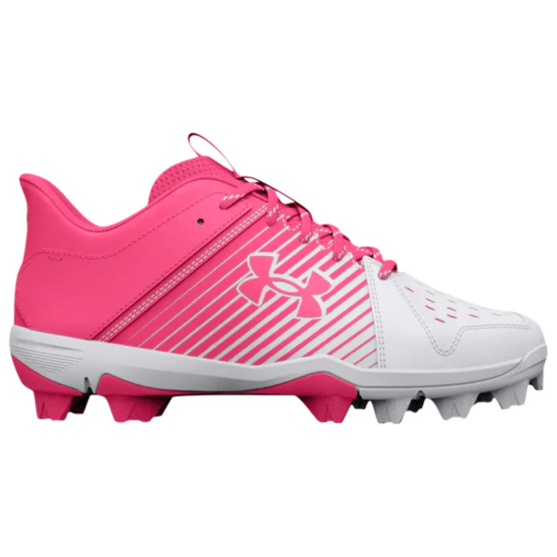 UnderArmour Boys' UA Leadoff Low RM Jr. Baseball Cleats Pink 3025600-100