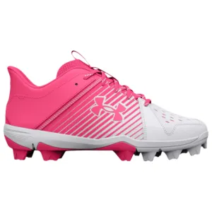 UnderArmour Boys' UA Leadoff Low RM Jr. Baseball Cleats Pink 3025600-100