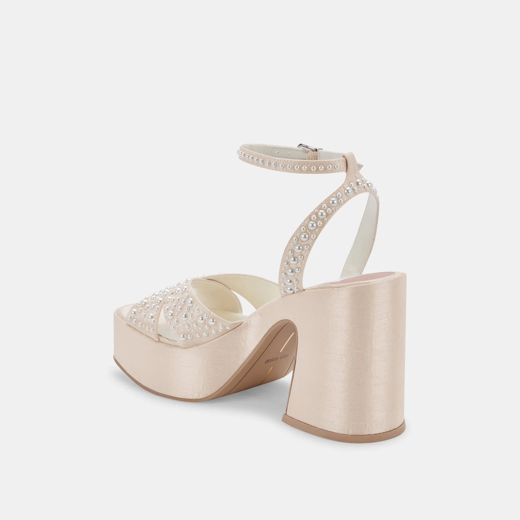 WESSI PEARL HEELS VANILLA PEARLS - re:vita