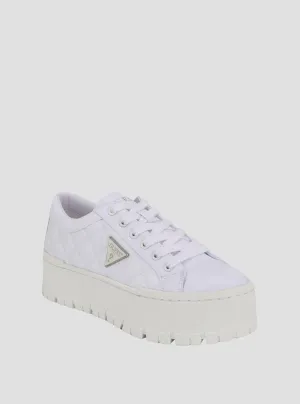 White Chunky Tesie Sole Sneakers