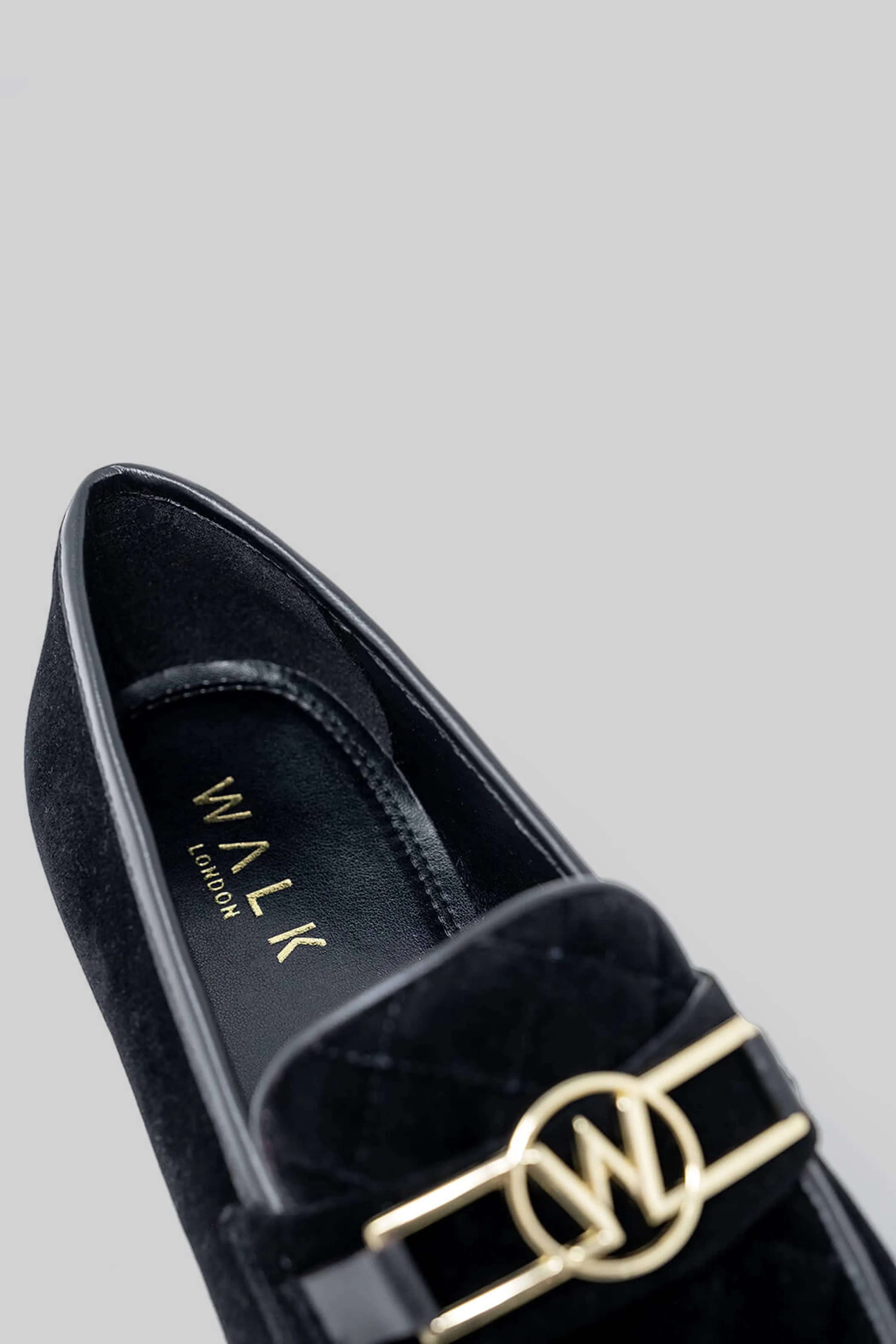 Woody Black Quilted Velvet Loafers