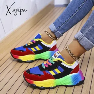 Xajzpa - Casual Patchwork Round Comfortable Sport Shoes