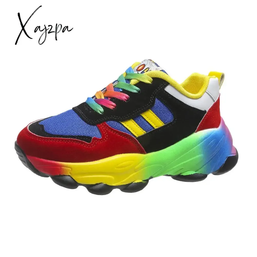 Xajzpa - Casual Patchwork Round Comfortable Sport Shoes