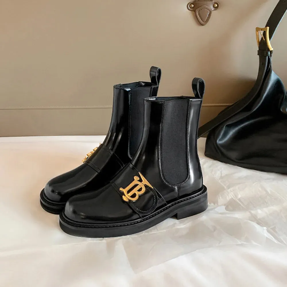 Zhinzi Metal Black Chelsea Chunky Boots