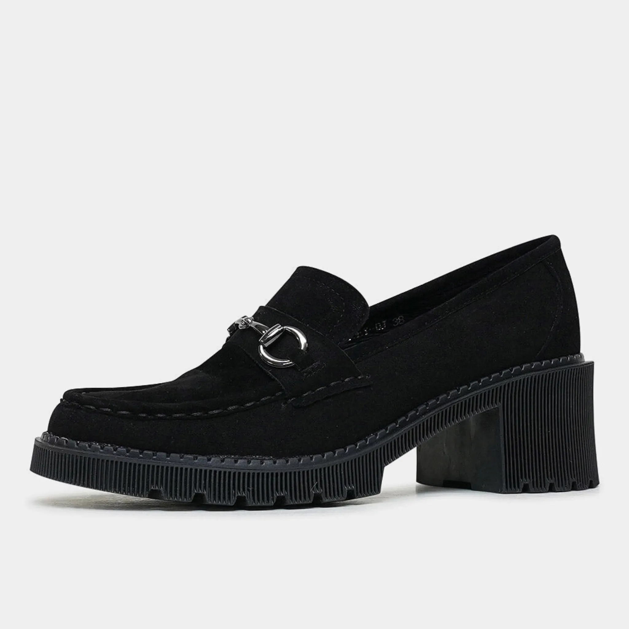 Zoey Black Suede Loafers